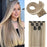 Clip-ins Extension Blonde Highlights Human Hair Blend Heat Resistant Hair Clip in Hair Extention Full Head 16 Clips/6 Pieces