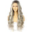 Sliver Blonde 13x3 Human Hair Blend Lace Front Wig for Women Long Body Wave Gray Ash White Ombre Grey Wig