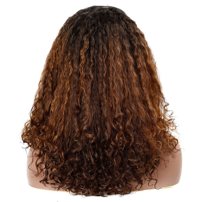 Synthetic Curly Classic Full Quality Machine Made Human Hair Wig