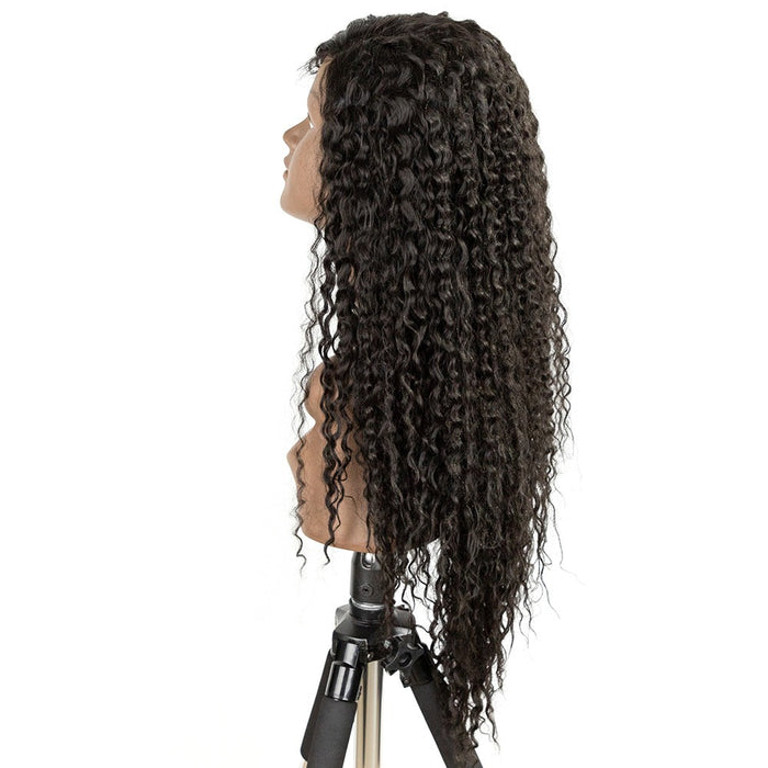 Long Wavy Lace Front Curl Heat Resistant Human Hair Wigs