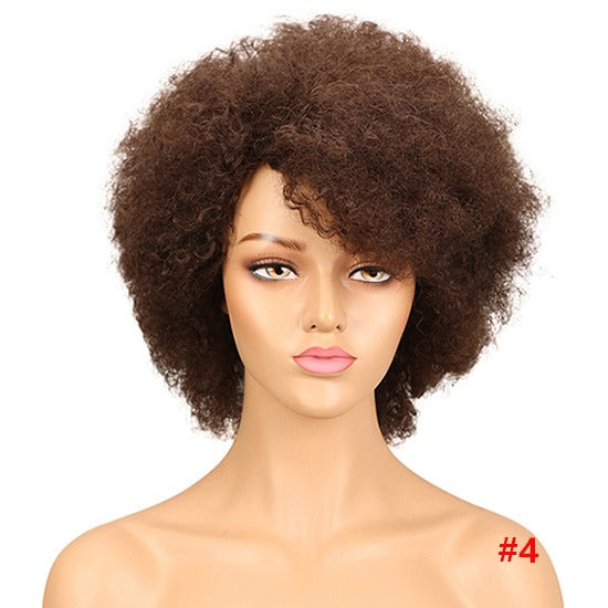 Human Hair Wigs for Small Heads 100% Remy Afro Curly