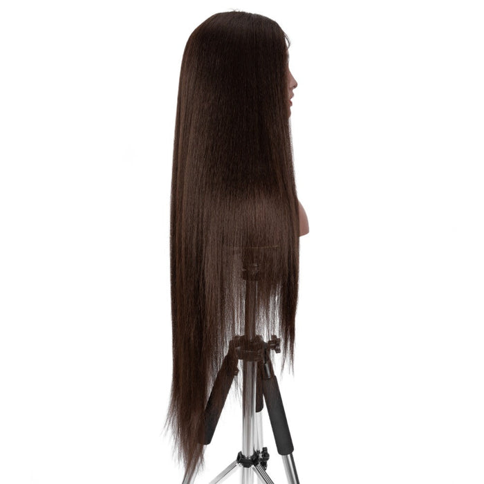 Scalp lace new straight Heat Resistant Fiber Human Hair Wigs