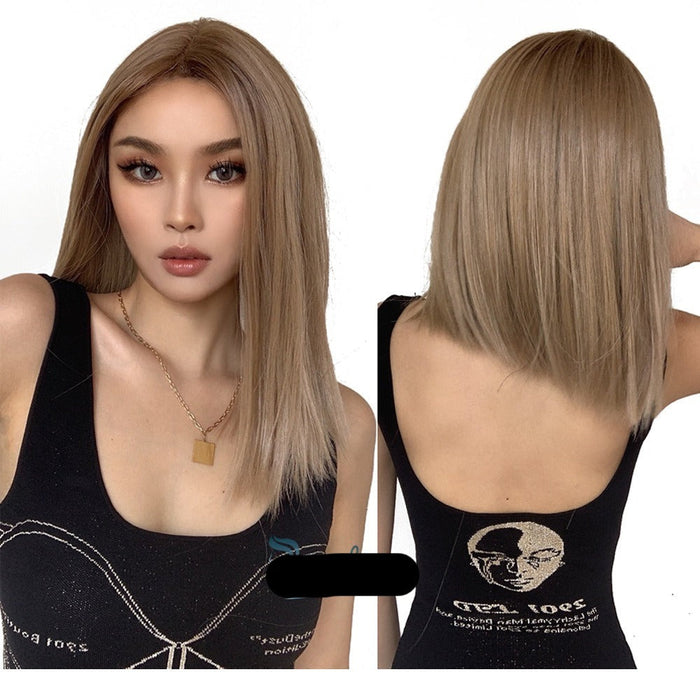 Straight Lace Front Synthetic Human Hir Wigs