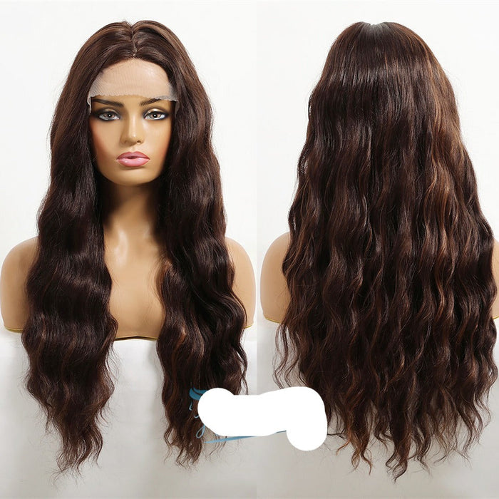 Long Water Wavy High Density Heat Resistant Human Hiar Wigs