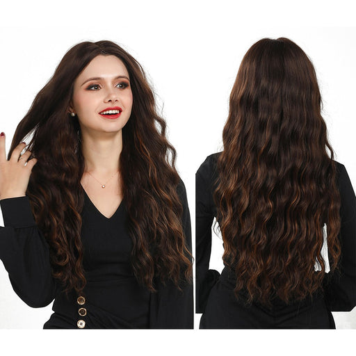 Long Natural Wavy Synthetic Lace Front Human Hair Wig