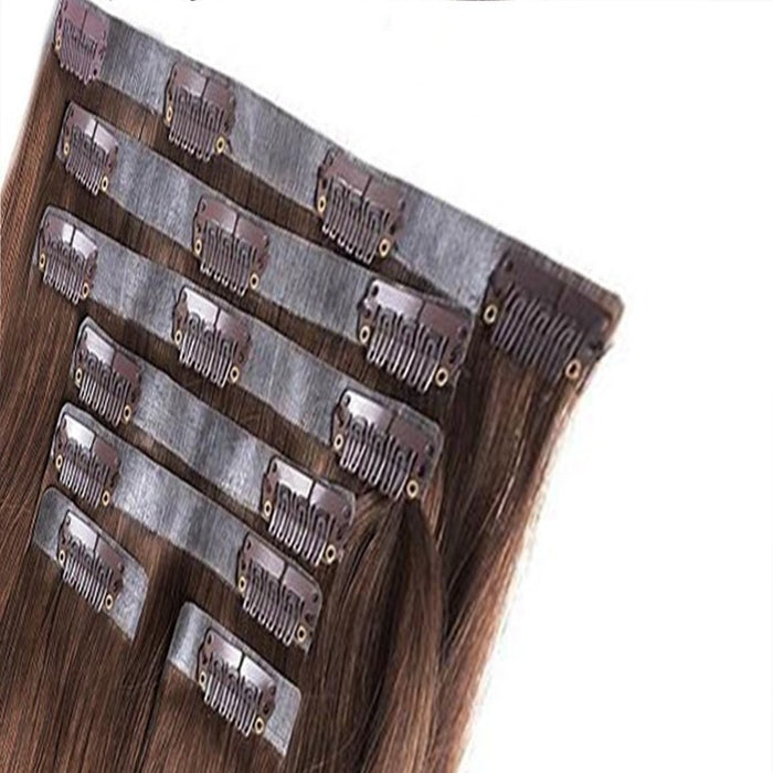 cuticle aligned virgin human hair seamless clip in hair extensions 200g