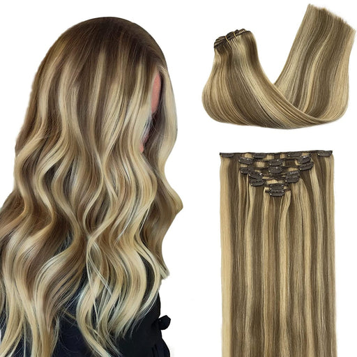 Invisible Seamless Clip in Hair Extension Human Hair