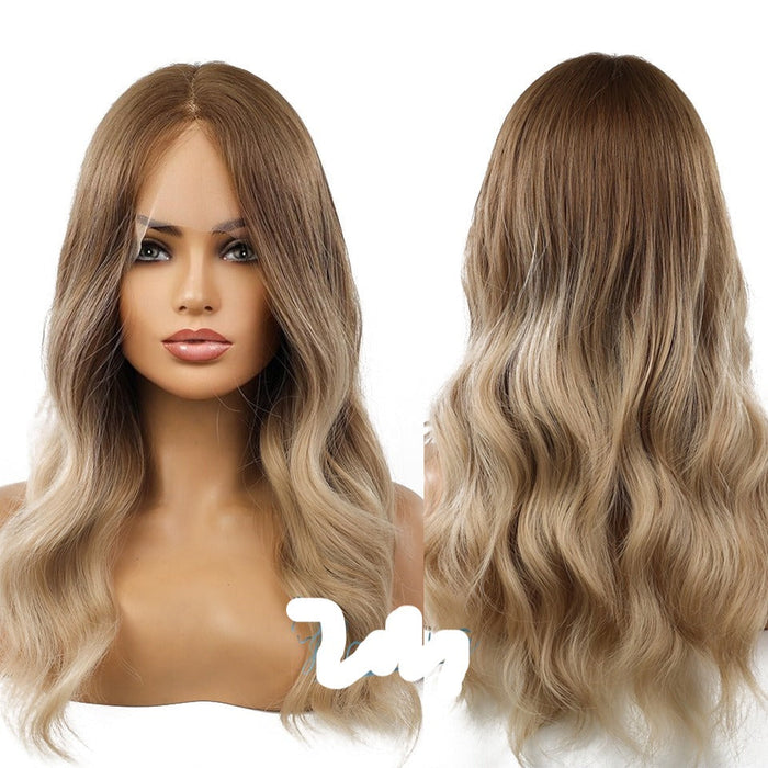 Medium Length Lace Synthetic Heat Resistant Human Hair Wig