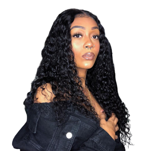 Deep Wave Lace Front Wig 250% Density Human Hair Wigs For Women