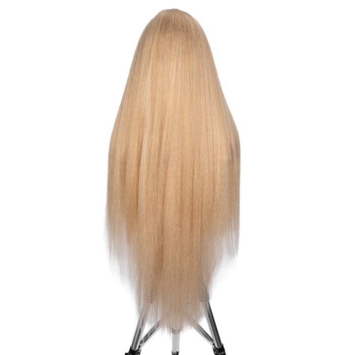 Scalp lace new straight Heat Resistant Fiber Human Hair Wigs