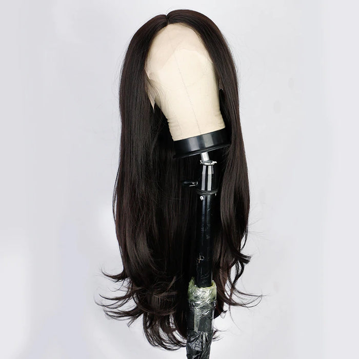 26 inches Black Straight Hair T-Lace Front Wig