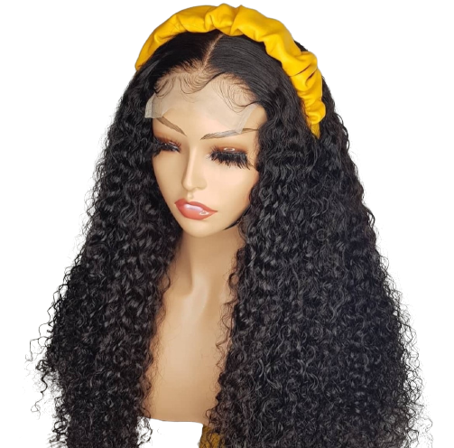 Headband Wig Lace Wig Deep Wave Blond Short Headband Wig