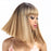 Natural Mix Fashion Straight Heat Resistant Human Hair Wig