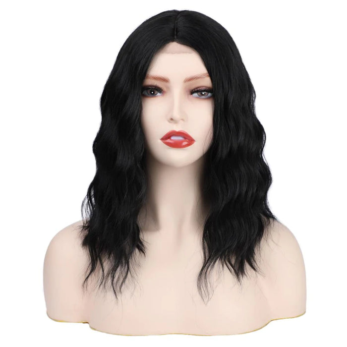 Natural Black Bob Wave Hot Mini Lace Front Wig