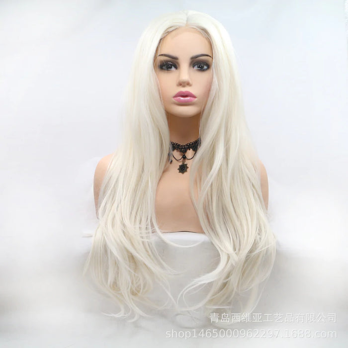 2021 Creamy White Wave Mini Lace Front Wigs