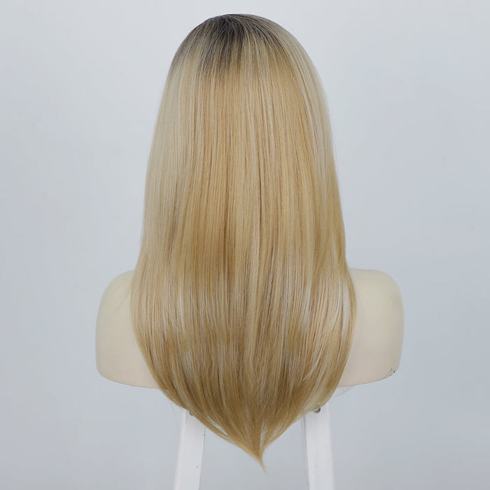 Ins Hot Long Blonde Wigs for Women Mini Lace Wig