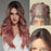 Pink Wave Synthetic Hairline Lace Part Human Hair Wig