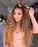 24inches Gradient Golden Curly Brazilian Mini Lace Front Wig