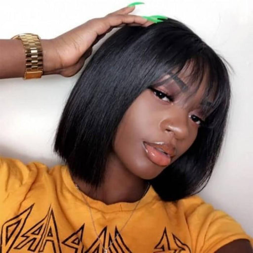 Natural Black Color Bob Wig