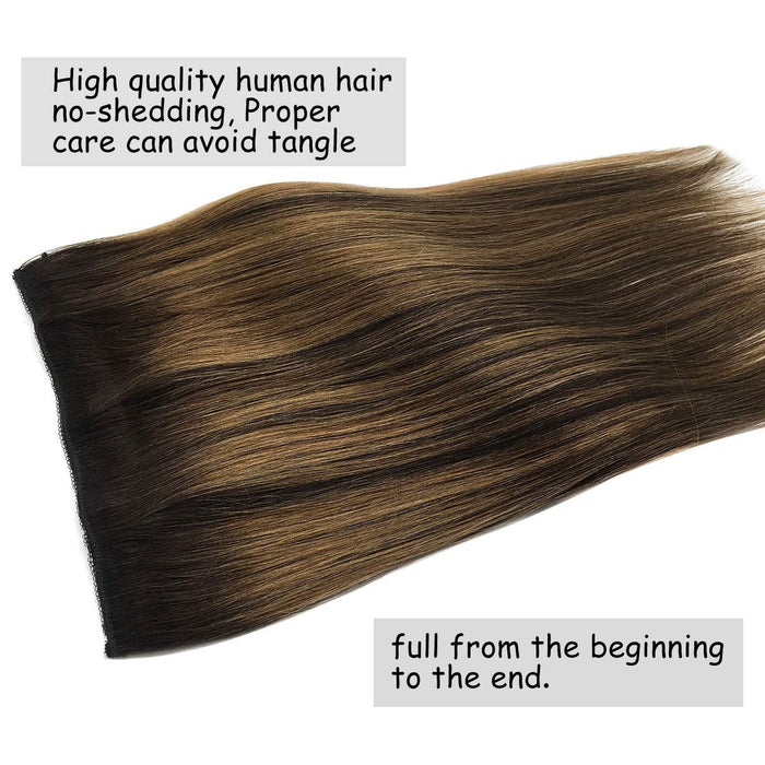 Human Hair Virgin Indian Halo Hair Extensions