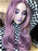 Lila Purple Mixed Color Synthetic Lace Front Wig