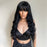 Long Black Irregular Natural Wigs