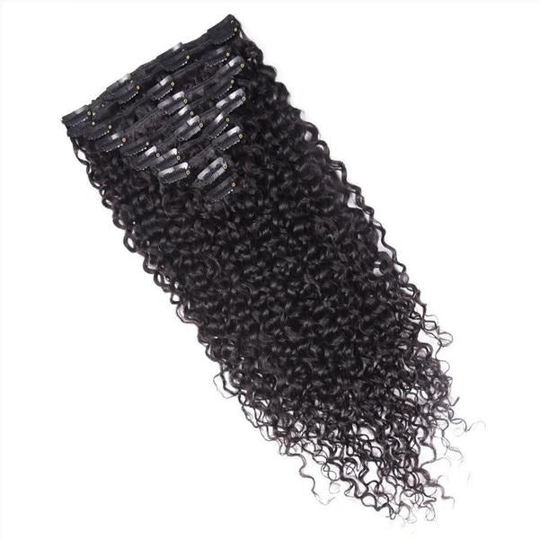 2022 hot trend raw virgin kinky curly human hair curly clip in extension