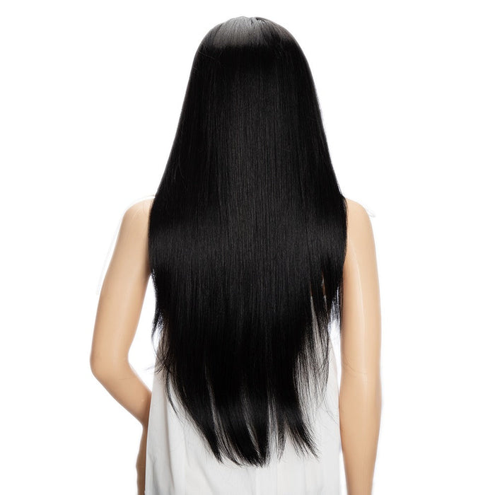 Long Straight Heat Resistant Fiber Human Hair Wigs