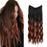 Friendly Fiber No Clip Ombre Halo Hair Extension Wavy Curly Long Synthetic Hair for Women