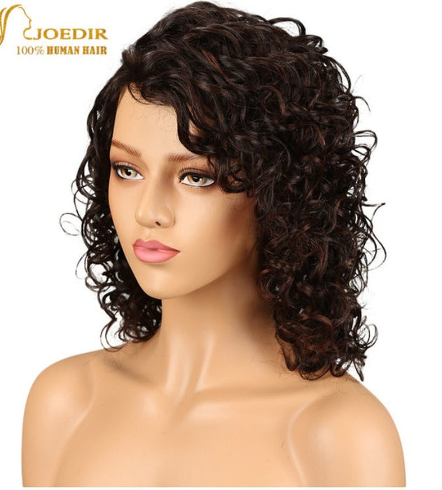 Curly Remy Lace Front Elastic Human Hair Wigs