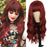 Long Wavy Wig with Bangs for Women