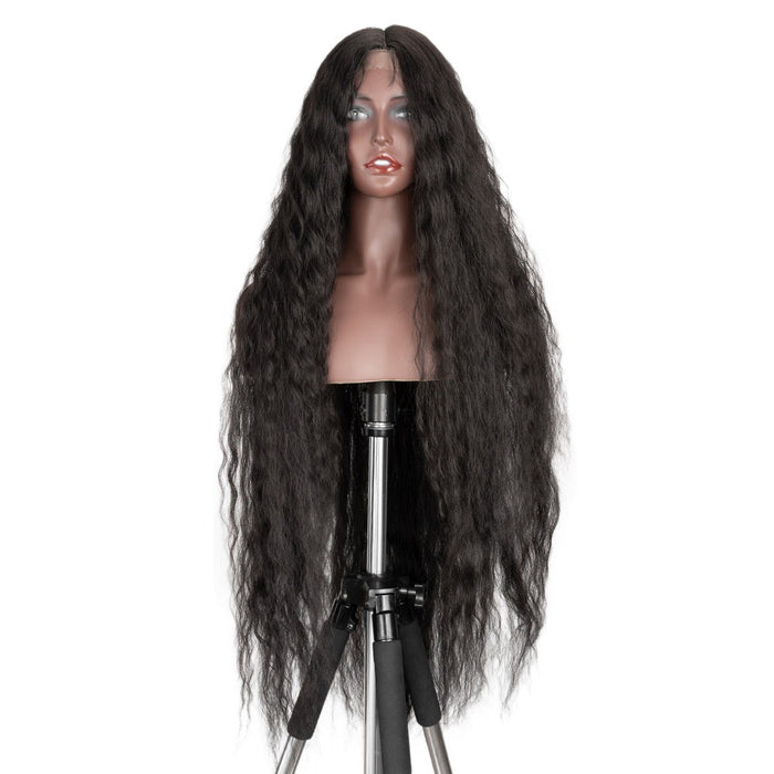 Heat Resistant Fiber Synthetic Front Lace Human Hair Wig