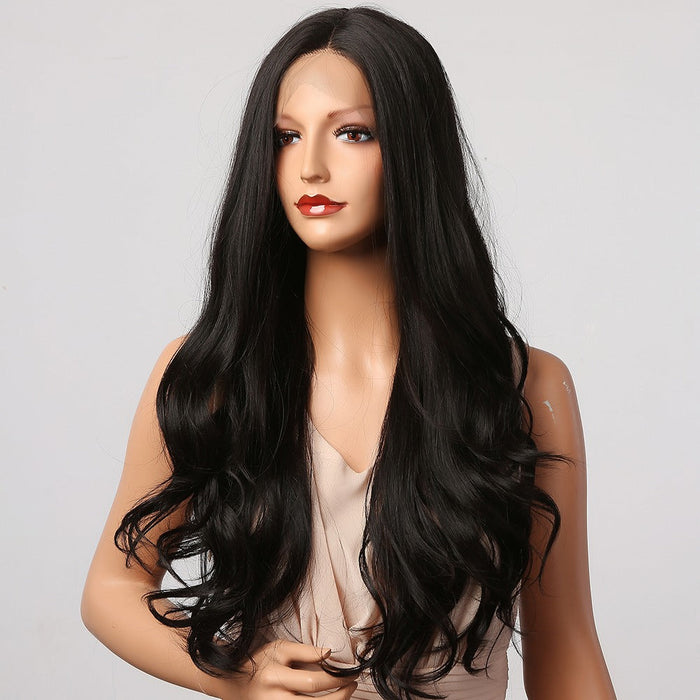 Long Wavy Lace Front Synthetic Human Hir Wigs