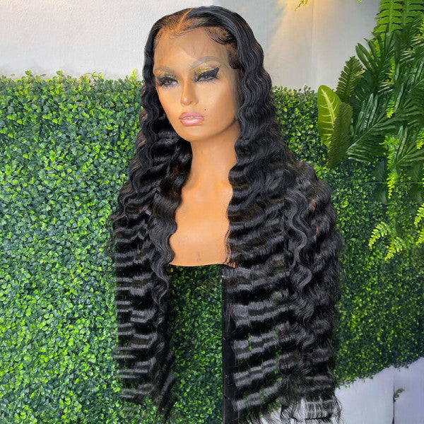 Deep Wave Lace Front Wig Human Hair 14inch To 28inch Big Deep Wave Wig