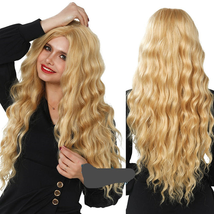 Long Water Wavy High Density Heat Resistant Human Hiar Wigs