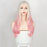 Ins Hot Ombre Blue Off-white with Bangs Natural Wave Pinup Wig