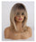 Medium Straight Synthetic with Bangs Soft Layered Human Hair Wig