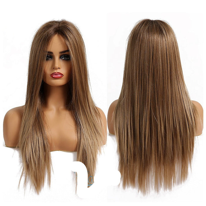 Long Wavy Lace Front Synthetic Human Hir Wigs