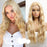 Medium Length Lace High Density Heat Resistant Human Hiar Wigs