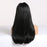 Silky Straight Heat Resistant Fiber Synthetic Human Hair Wigs with Bangs