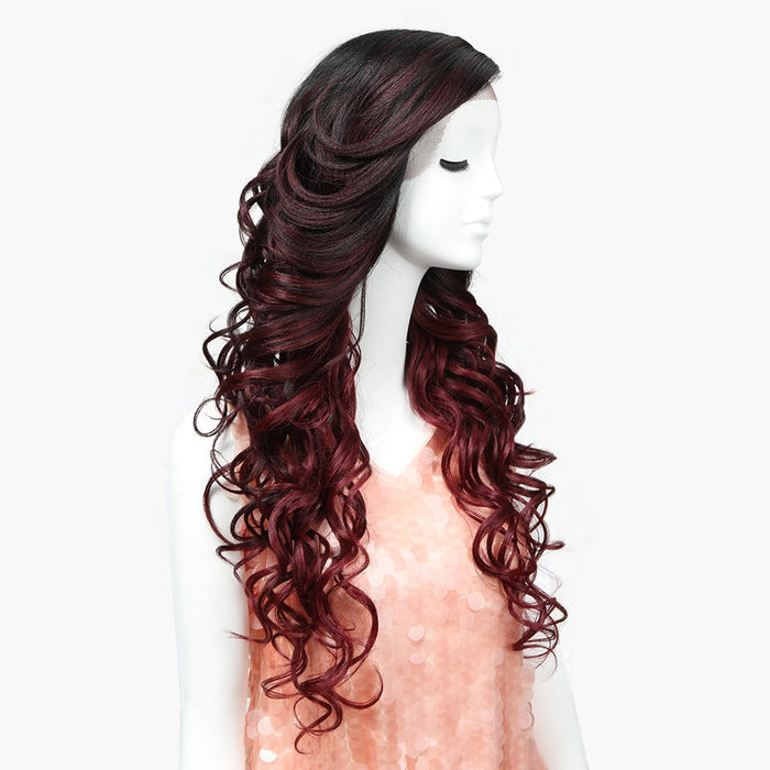 Long Wavy  Front Deep Wave Swiss Lace Human Hair Wig