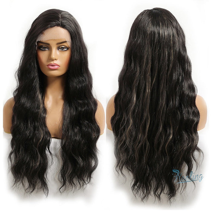 Medium Length Lace High Density Heat Resistant Human Hiar Wigs