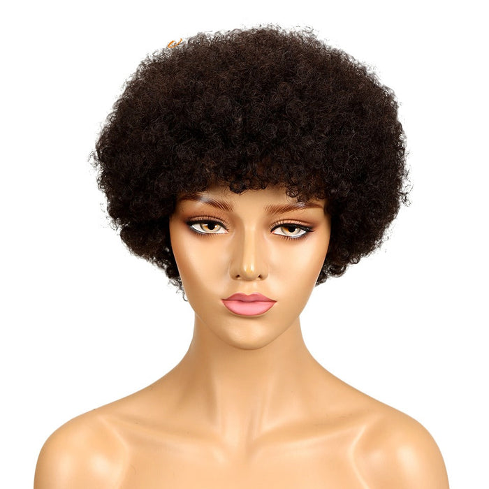 Colored Glueless 100% Women Short Brazilian Human Hair Wigs