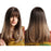 Layered Synthetic Long Straight Human Hir Wigs with Side Part Bangs