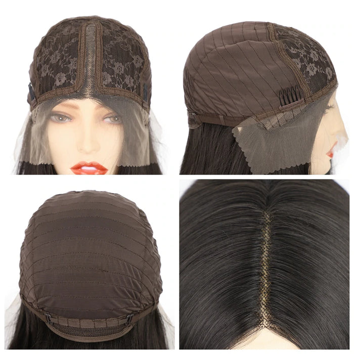 Ins Hot Black Straight T-Lace Front Wig