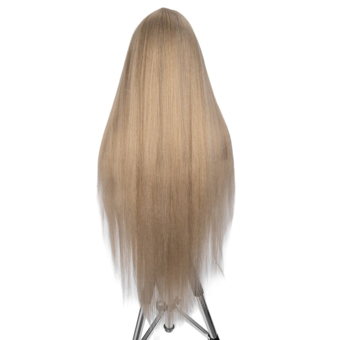 Scalp lace new straight Heat Resistant Fiber Human Hair Wigs