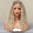 Water Wave Temperature Resistant Fiber Hand Crocheted Lac Human Hiar Wigs