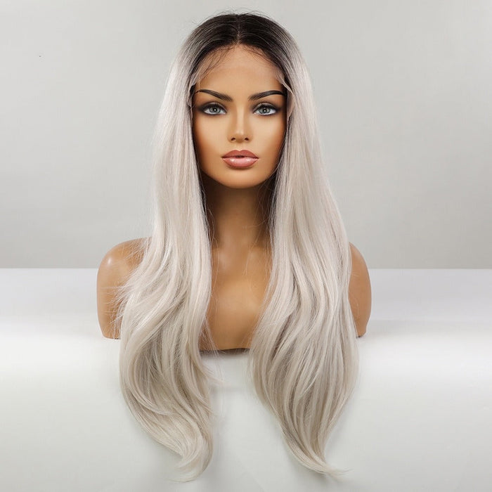 Long Natural Wavy Lace Front Human Hair Wig