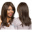 Heat Resistant Synthetic Human Hir Wigs with Bangs