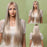 Lace Front T Part Synthetic  Human Hair Wig